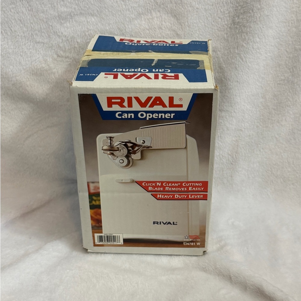 Vintage Rival Electric Can Opener Model CN781 W White Countertop NEW